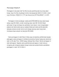 Perniagaan kecil yang anda sedang atau akan laksanakan nanti, boleh berkembang menjadi sebuah perniagaan yang besar dan hebat satu masa nanti, insyaallah. Doc Rancangan Eksekutif Wailing Tan Academia Edu