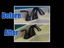 Work to remove all dust and grime from crevices and around the base of the faucet. How To Clean Hard Water Deposits Off A Bronze Faucet Youtube