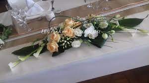 centre de table allonge pour la table d honneur mariage fleurs table centre de table mariage centre de table fleurs