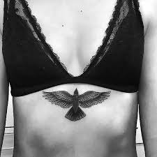 Black Bird With White Chest And Belly Pin On Tattoos