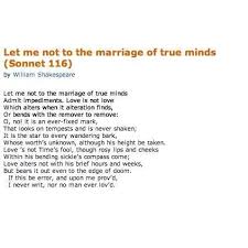W Shakespeare Sonnet 116 Had This Read At Our Wedding Shakespeare Sonnets Sonnet 116 Poems For Students