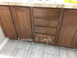 You may be tempted to leave the kitchen cabinets and door faces in place. Tips On How To Paint Dark Veneer Cabinets White With Iced White Quartz Counter Tops Keeping It Simple