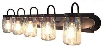 Also, put the cut flowers in the jars for amazing farmhouse bathroom decor. Lamp Goods Mason Jar Bathroom Vanity 5 Light Wide Mouth Jars Farmhouse Goals