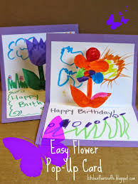 Birthday Card For Teacher By Kids Easy Flower Pop Up Cards In 2020 Pop Up Cards Kids Birthday Cards Teacher Birthday Card