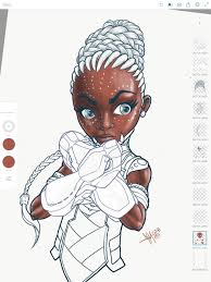 This gorgeous and intricately drawn adult coloring page was drawn by gloria piñeiro muñiz and is ready to be printed for your enjoyment and mental relaxation and it also makes for a great gift to your loved ones. Shuri Dacreativegenius
