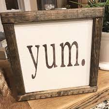 Yum Mini Wood Sign Farmhouse Style Farmhouse Touch Farmhouse Decor By Farmhousestyle17 On Etsy Https Vintage Kitchen Decor Frame Wall Decor Rustic Home Design