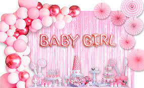 Check spelling or type a new query. Amazon Com Decoraciones De Baby Shower Para Nina Globos De 10 Pulgadas 129 Piezas De Decoracion De Fiesta Rosa Son Perfectas Para Tu Baby Shower Hogar Y Cocina