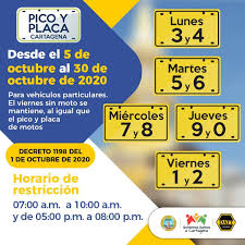 El nuevo director encargado del datt analiza la posibilidad ante los insoportables trancones que se registran en la ciudad. Riegalabola Vuelve Pico Y Placa De Alcaldia Mayor De Cartagena De Indias Facebook