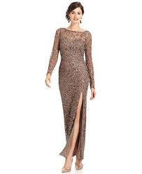 Patra Dress Long Sleeve Sequin Gown Dresses Women Macy S Patra Dresses Long Sequin Dress Red Long Sleeve Dress