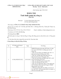 BÁO CÁO Tình hình quản trị công ty