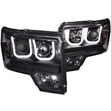 Ford F 150 09 14 Projector Headlights U Bar Black Clear 111263 516 00 Ford Raptor Parts Accessories Shop P Projector Headlights Ford F150 Bar Styling