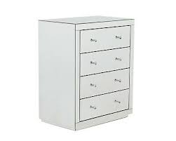 Want a chest of drawers in belfast? Mirrored Glass Chest Of Draws Silver Venetian 4 Drawers Bedroom Furniture 429 00 Picclick Uk