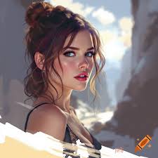 Portrait of a girl lying in a water lily field