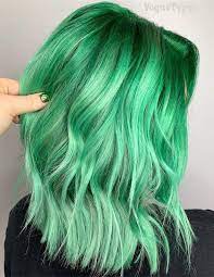 Trendy Green Hair Color Ideas Styles For 2019 Voguetypes Green Hair Color Green Hair Dye Hair Dye Colors