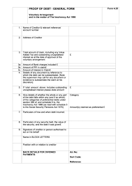 You may use an alternative template/form but you will be responsible for ensuring its content complies with the rules. Form 4 25 Proof Of Debt General Form Printable Pdf Download