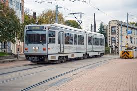 Tramway On Broadway Avenue Beechview Pittsburgh Pennsylvania October 15 2010 Pittsburgh Light Rail Vehicle Light Rail