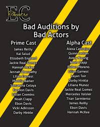 We'd like to introduce your fall plays! This is a double feature the first  show being Booby Trap and the second being Bad Auditions, we are so excited  for next Friday to