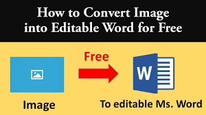 How To Convert Image Into Word Online With Secure And Free Online Image To Word Converter 2019 Youtube