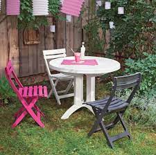 table ronde en plastique de jardin grosfillex en vente chez decostock mobilier exterieur mobilier jardin deco exterieure