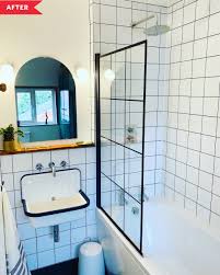 With our homes getting smaller (at least in london), it's important to know how to make the most of the space you have. A Renovated 150 Year Old English Victorian Is A Playground Of Primary Colors And Diys Small Bathroom Small Bathroom Decor Bathroom Photos