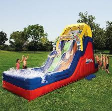 Inflatable Waterslide Water Slide Bounce House Bouncy Kids Grade Pool Summer Fun Banzai Sommer Haus Kinder