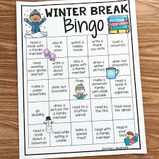 Free Printable Winter Break Bingo Primary Playground Winter Break Activities Winter Break Winter Preschool