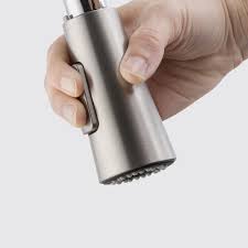 The pause feature allows you to temporarily stop the stream of water, making filling a pot or coffee machine quick and easy. Hansgrohe Lacuna Pull Down Kitchen Faucet Steel Optik Touchless Kitchen Sink Faucets Bonsaipaisajismo Kitchen Bath Fixtures