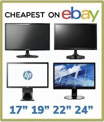 Im not very good with size of monitors and i have a 19 right now. Cheap 19 22 24 Tft Pc Computer Monitor Vga 22 Flat Screen Major Brands Ebay