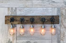 Your vanity would hold all your essentials and would serve as the place where you will get ready. This Listing Is For 5 Mason Jar Pendant Vanity Light Fixture Industrial Rustic Shab Rustic Bathroom Lighting Rustic Bathroom Fixtures Vanity Light Fixtures