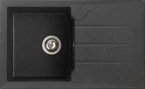 evier a encastrer aloa 1 cuve egouttoir noir bricomarche