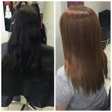 Lightening dark brown hair dye is something that women have been trying to do ever since the dawn of hair color. My Hair Before After Dark Brown More Like Black To A Warm Light Brown Love It Light Hair Color Hair Color For Black Hair Brown Wavy Hair