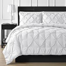 Single, double, king, super king and emperor sizes. 3 Piece Duvet Cover Set Emperor Bright White 100 Cotton Duvet Cover Ultra Soft And Easy Care Pinch Pleat Pintuck Style Bedding Set Wantitall