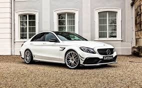 Download Wallpapers Mercedes Benz C Class 2016 W205 Carlsson White Mercedes Tuning Sedan Besthqwallpapers Com Benz C Benz Sedan