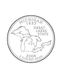The free coloring pages exhibit him in some deadly fighting stances that will be liked by the kids. Michigan State Quarter Coloring Page Michigan Coloring Pages State History Projects