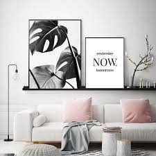 4.4 out of 5 stars. Stylish Black White Tropical Palm Leaves Wall Art Minimalist Today Quotation Nordicwallart Com