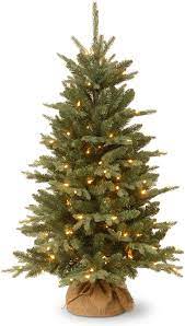 Christmas decorating ideas for diy'rs. Amazon Com National Tree Company Pre Lit Artificial Mini Christmas Tree Includes Small Lights And Cloth Bag Base For Tabletop Or Desk Burlap 4 Ft 4 Green Everything Else