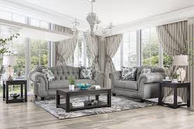 Glynneath Sofa Sm5212 Sf Furniture Of America Fabric Sofas Living Room Sets Grey Living Room Sets Furniture Of America