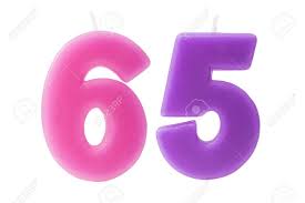 Colorful Birthday Candles In The Form Of The Number 65 On White Background  Stock Photo, Picture And Royalty Free Image. Image 54250105.