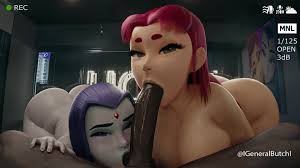 Raven and Starfire's Rough Revenge on Butch in Teen Titans Hentai Porn 