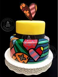 Bolo Romerobritto Colors Pintadoamao Inspiracao Cake Designs Cake Factory Pretty Cakes
