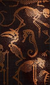 Skeleton Tiles By Studio Job In Rose Gold And Brown Tile Patterns Glass Mosaic Tiles Mosaic Patterns