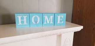 Home Word Blocks Home Decor Blocks Home Wood Blocks Home Decor Handmade Home Decor Etsy Social Media Blue Gift