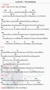 คอร ดเพลง The Notebook Illslick The Notebook คอร ด ง ายๆ Dontaree ในป 2020 เพลง คอร ดก ตาร เน อเพลง