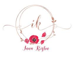 Digital Wreath Flowers Logo Custom Logo Flower Wreath Logo Etsy In 2020 Flower Logo Custom Logos Home Logo