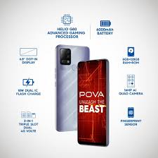 The smartphone sports a 7.000mah battery with 18w flash charge fast charging. Tecno Pova Comes To India With Helio G80 Soc 16mp Quad Cameras And 6 000 Mah Battery Universmartphone Com