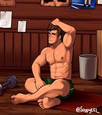 Alex and The Farmer, featuring his jockstrap; Stardew Valley (Eel Soup) :  rrule34gay