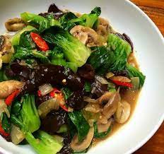 Resep Tumis Pokchoy Jamur Resep Makanan Cina Resep Masakan Masakan Vegetarian