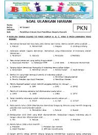 Maybe you would like to learn more about one of these? Top Pdf Soal Pkn Kelas 6 Sd Bab 2 Pemilihan Umum 123dok Com