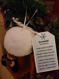 Snowball Ornament With Shel Silverstein Poem Snowman Christmas Decorations December Crafts January Crafts