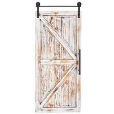 Whitewashed Left Barnwood Door Wall Decor Farmhouse Decor Vintage Mirror Wall Decor Barn Wood